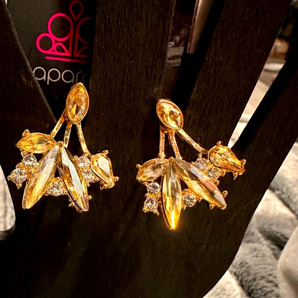 Gold post earrings